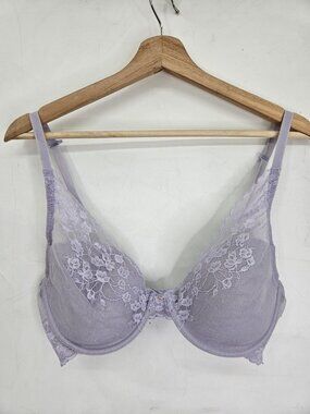 Natori Bra Womens 36D Purple Lace Underwire Sexy Lingerie Everyday Comfort Daily
